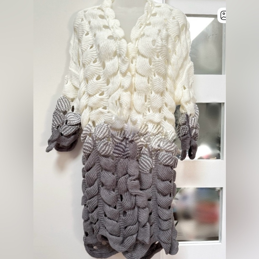 🤍🩶 VENUS - Chunky Bubble Cardigan